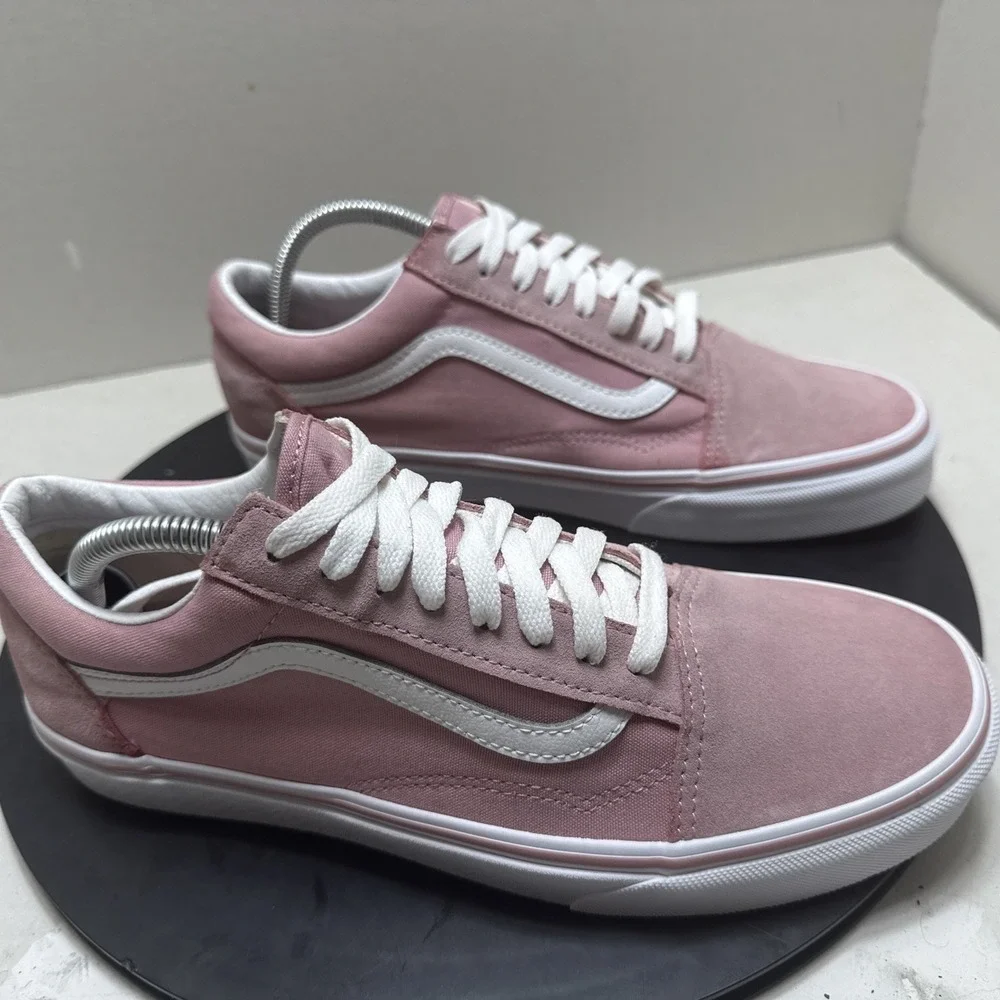 Vans Old Skool Pink Suede Canvas Low Top Mens 9 Womens 10.5 VN0A5JMI2PT